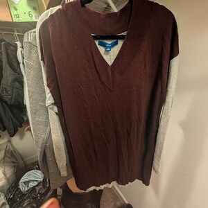 Apt. 9 Maroon V-Neck Sweater